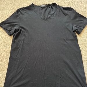 Theory Gaskell V Neck Shirt | 100% Pima Cotton | Black